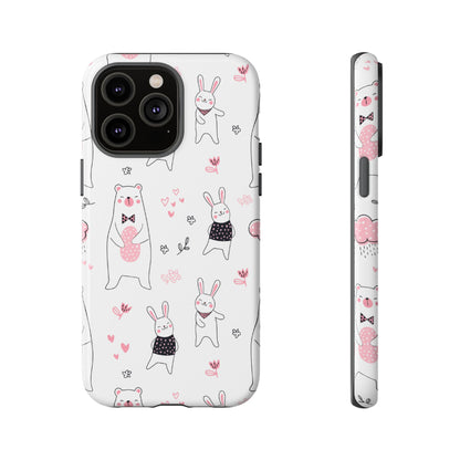 Bears Dance Playfully - iPhone Case