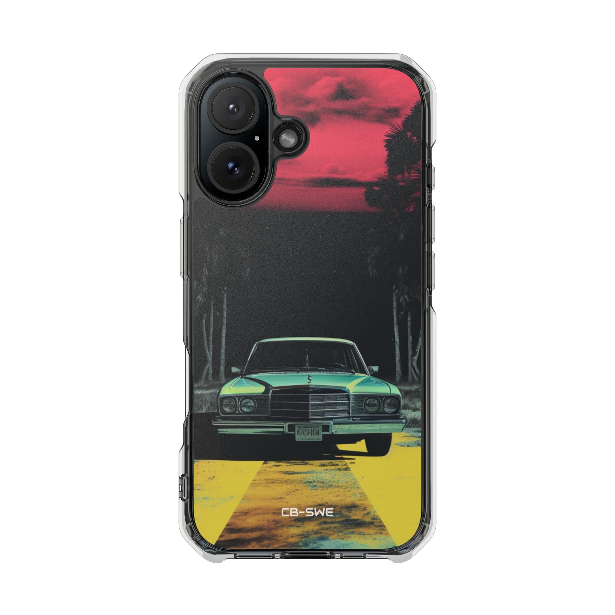 Retro Futuristic Nightscape iPhone Case - Impact