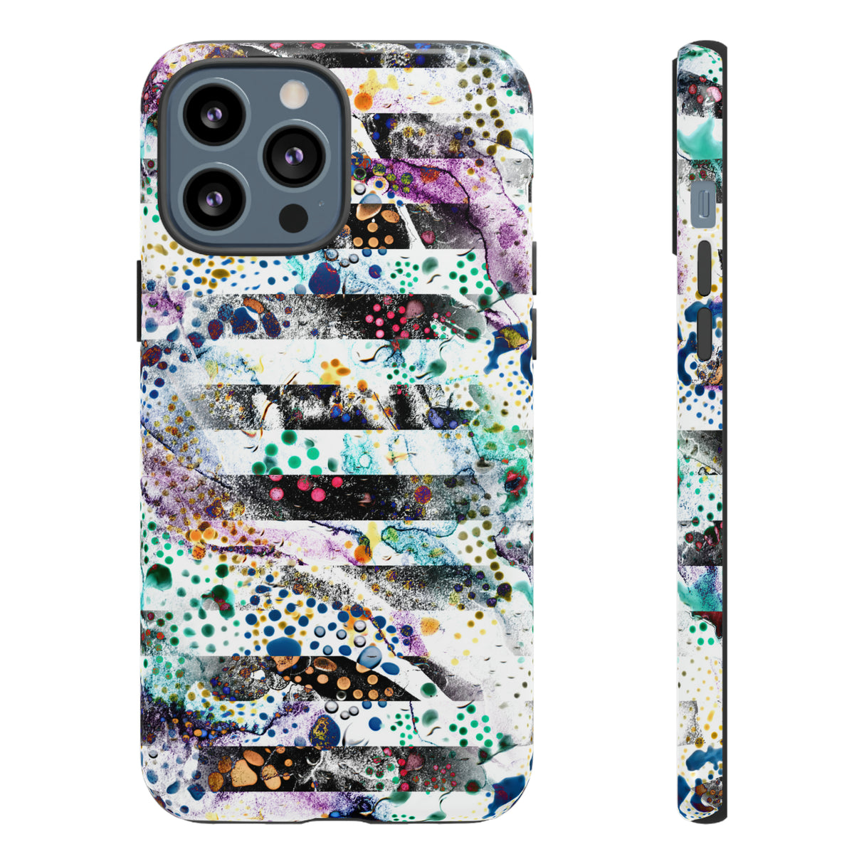 Abstract Green Purple - Protective Phone Case