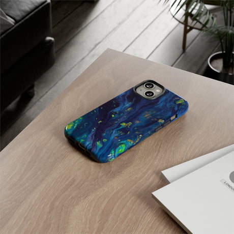 Green Opal Ink Art iPhone Case (Protective) Phone Case