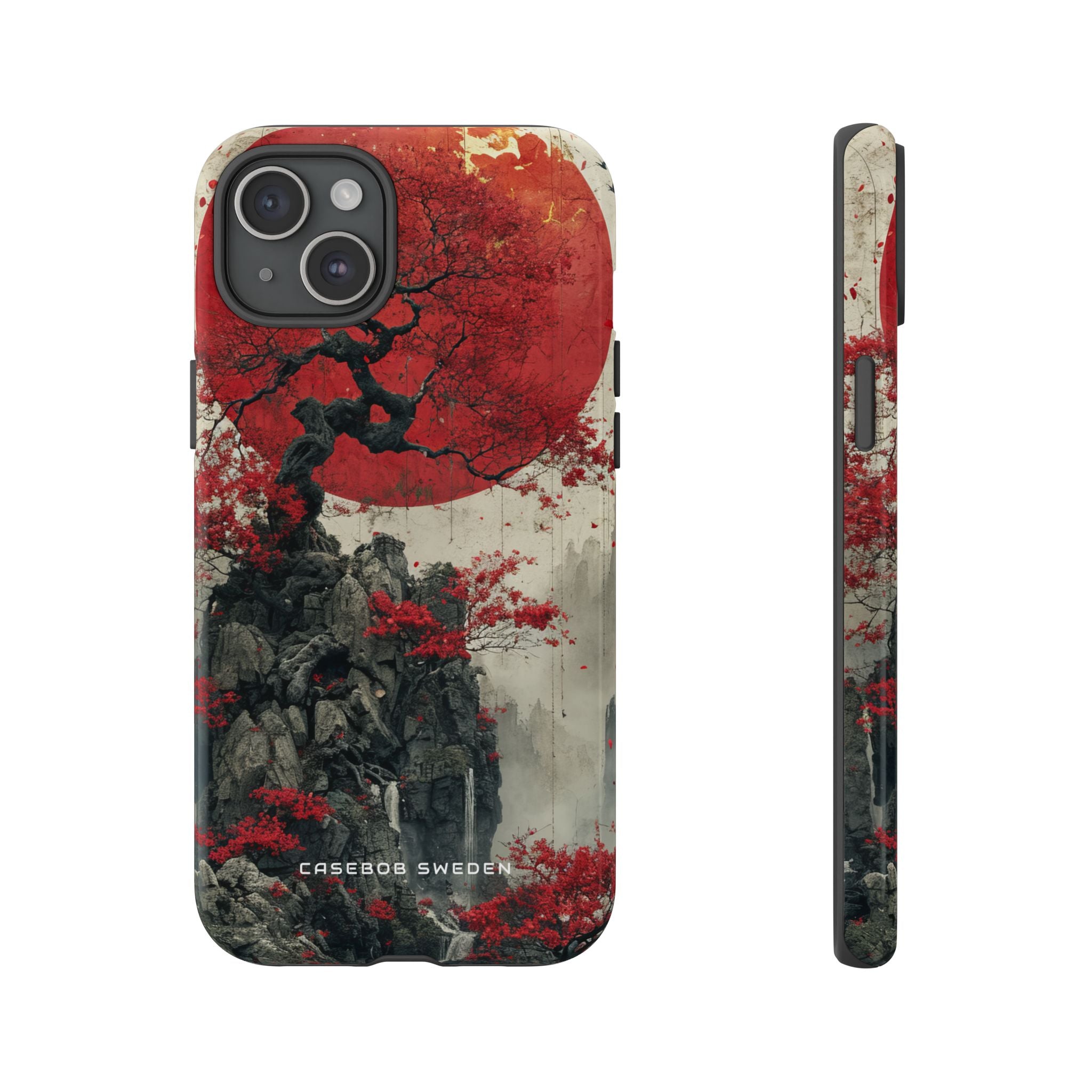 Zen Serenity in Red Harmony iPhone 15 - Tough Phone Case