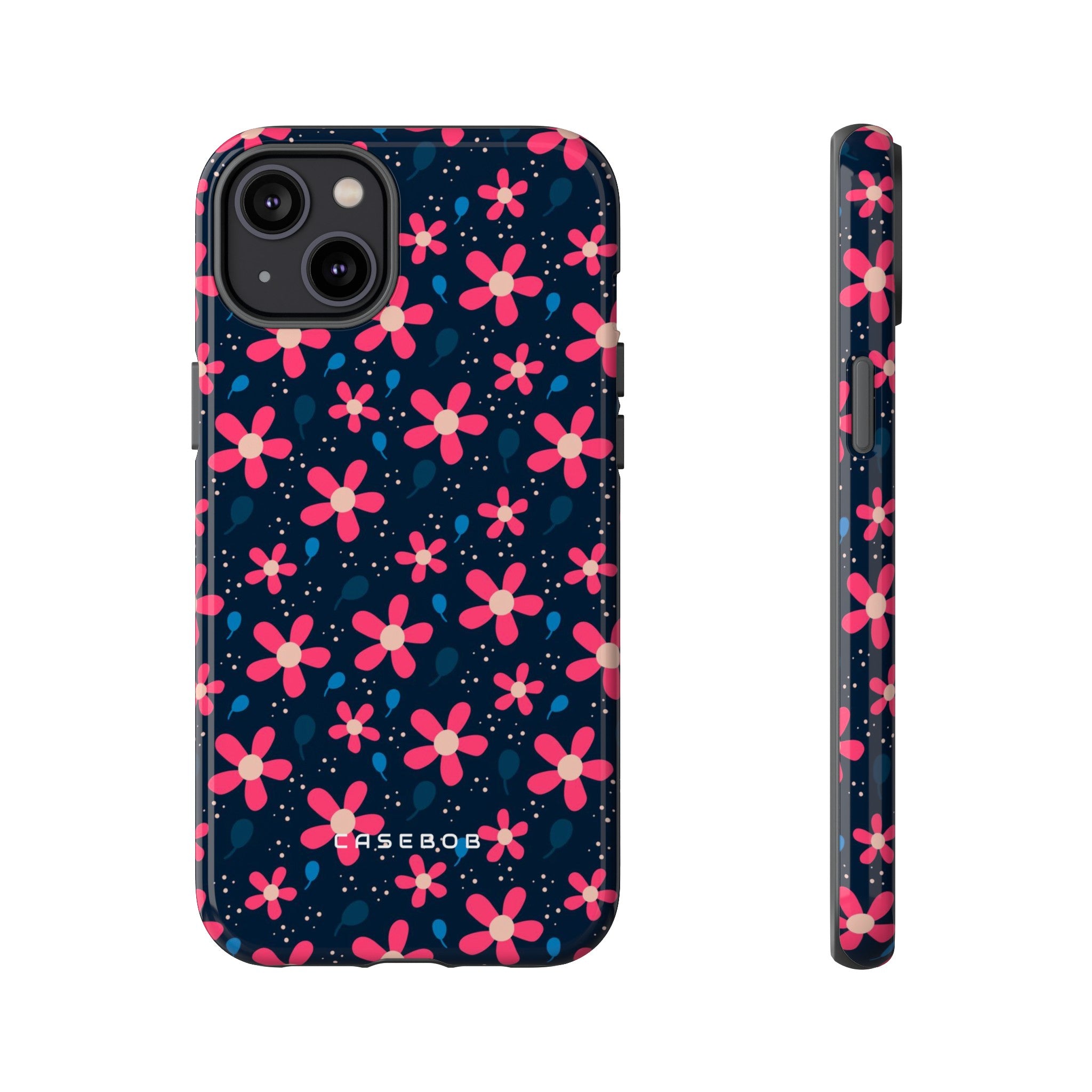 Pink Flower Pattern - Protective Phone Case