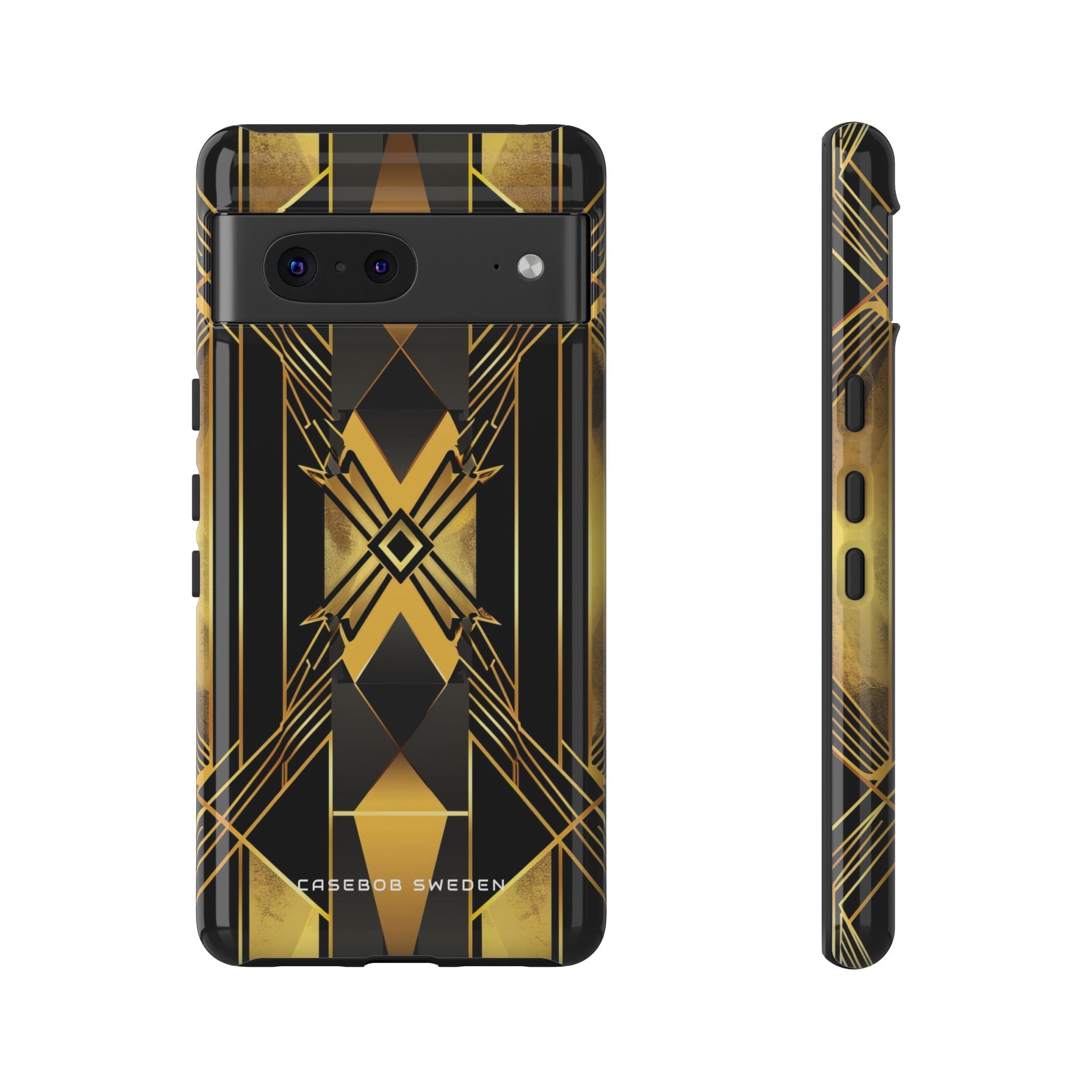 Goldene geometrische Eleganz Google Pixel 7 - Robuste Handyhülle