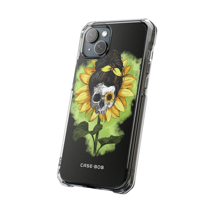 Sunflower Skull iPhone 15 Plus Case - Impact