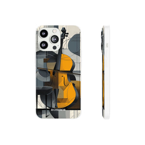 Cello-Abstraktion | Flexible Handyhülle für iPhone