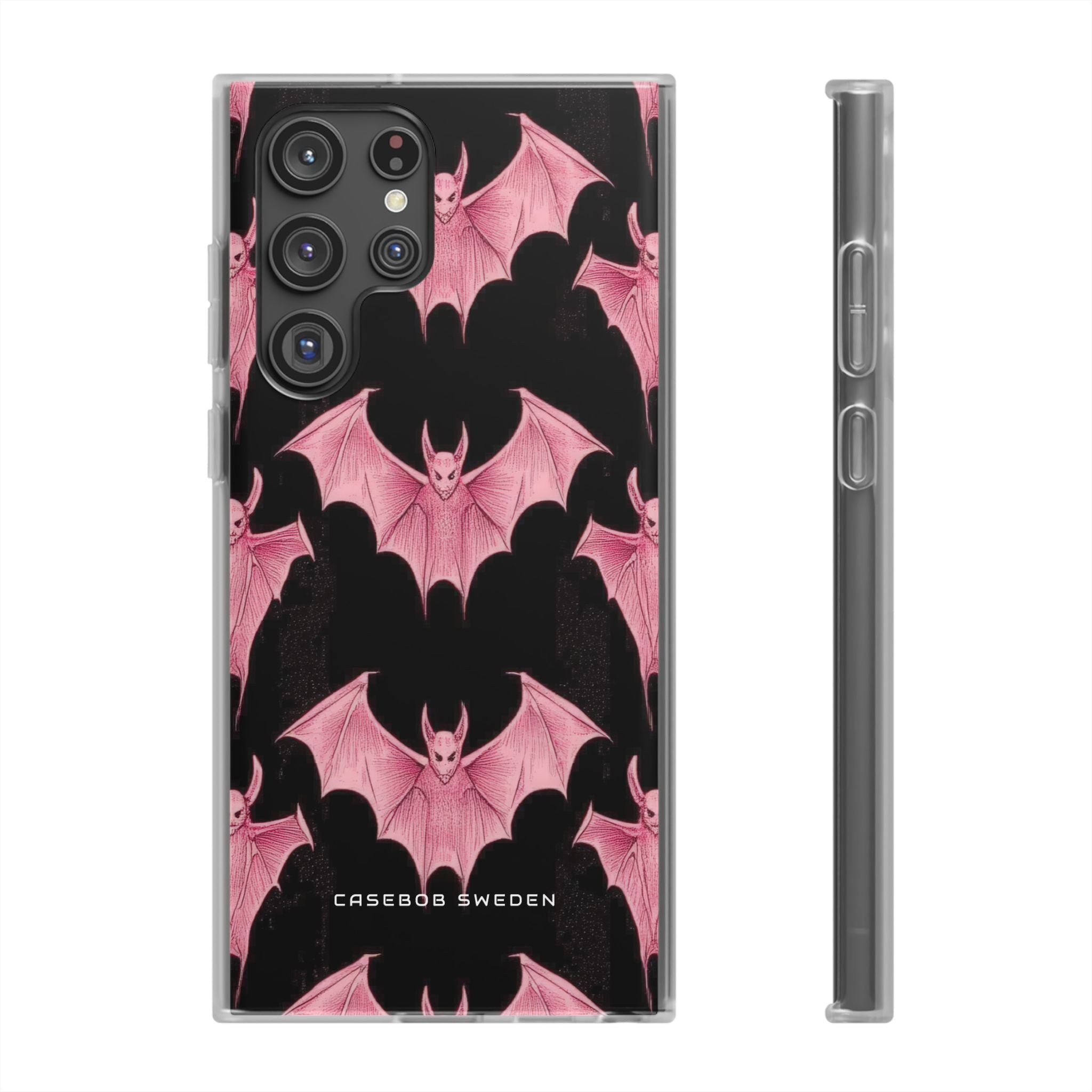 Gothic Pink Bats Aflame Samsung S22 - Flexi Phone Case