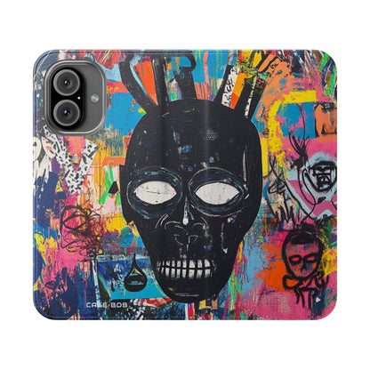 Neon Skull Burst - iPhone 16  Case - Wallet