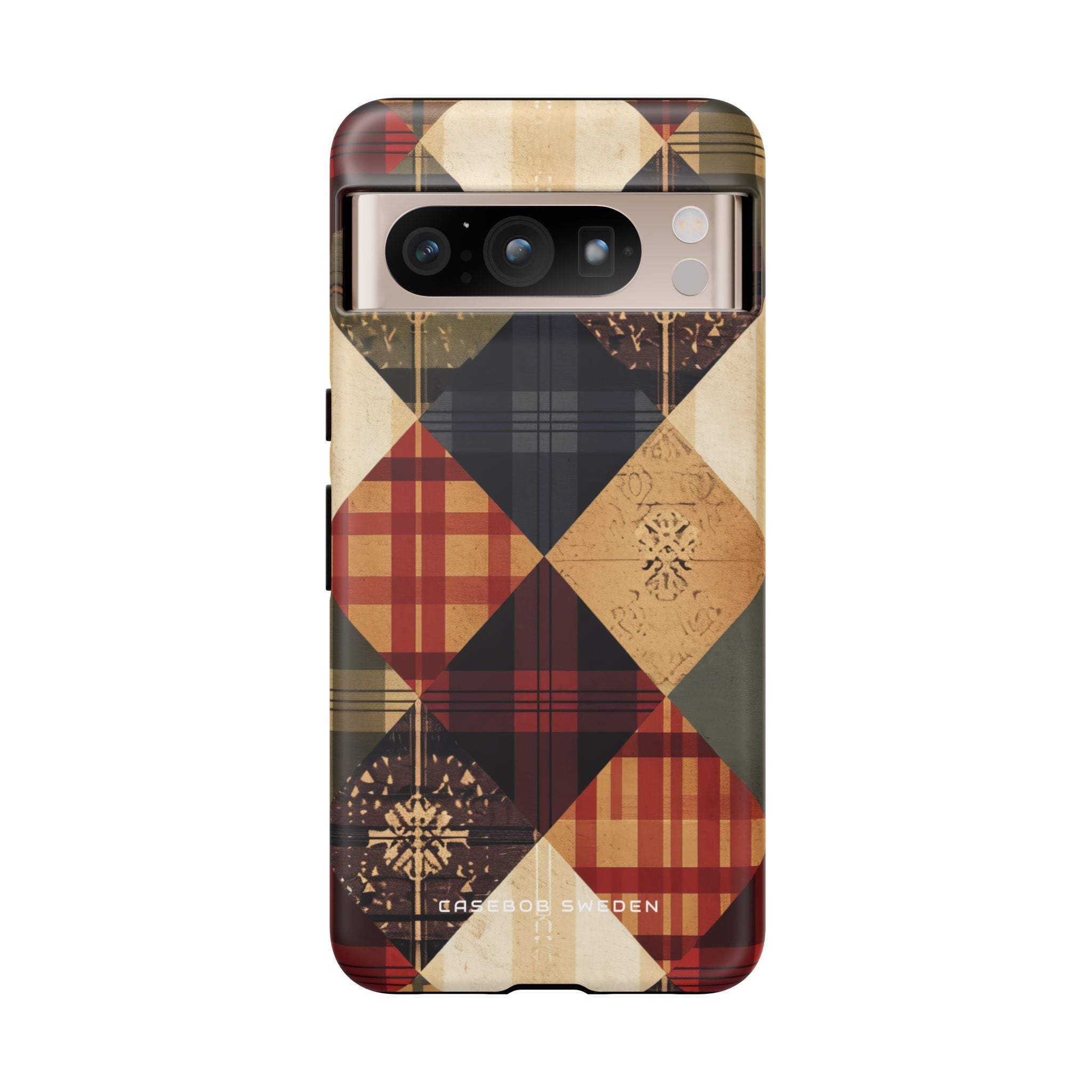 Rustic Geometric Patchwork Harmony Google Pixel 8 - Tough Phone Case