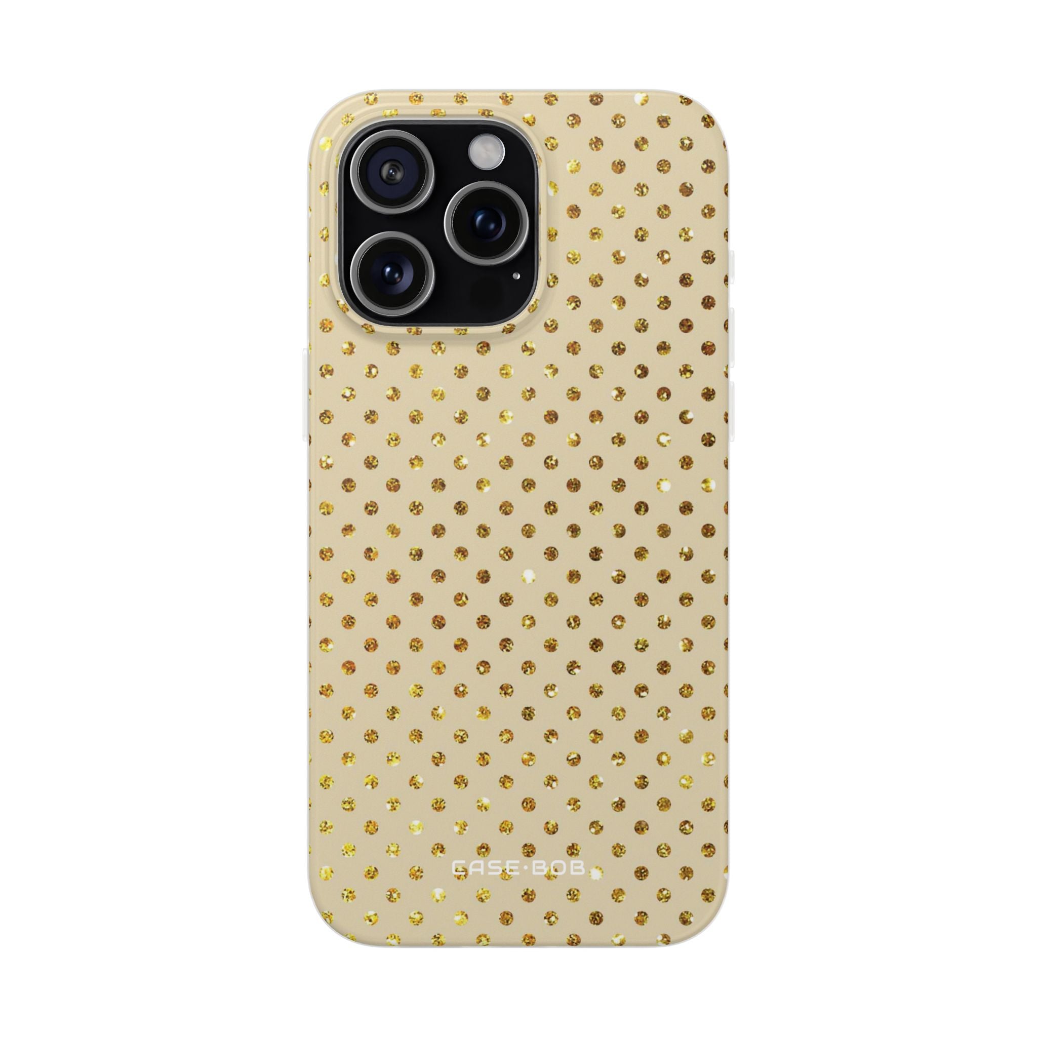 Gold Sparkle Grid iPhone 15 Pro Max Case - Soft
