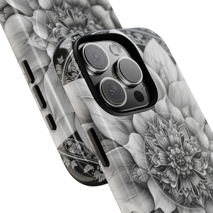 Cosmic Floral Mandala iPhone 16 - Tough+