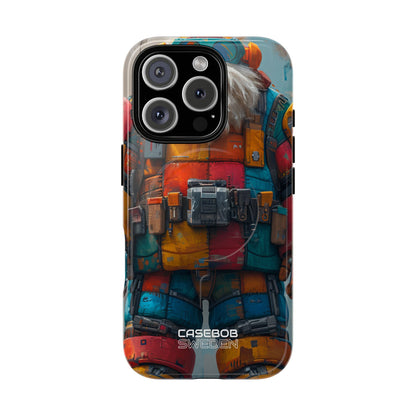 Whimsical Robot Wanderer iPhone 16 - Tough+