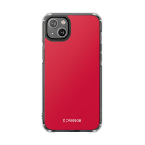 Crimson Red | Phone Case for iPhone (Clear Impact Case - Magnetic)