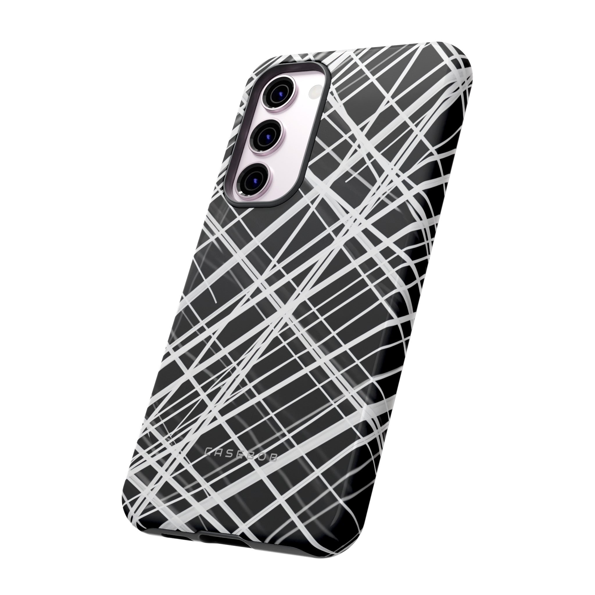 White Line Elegance - Protective Phone Case