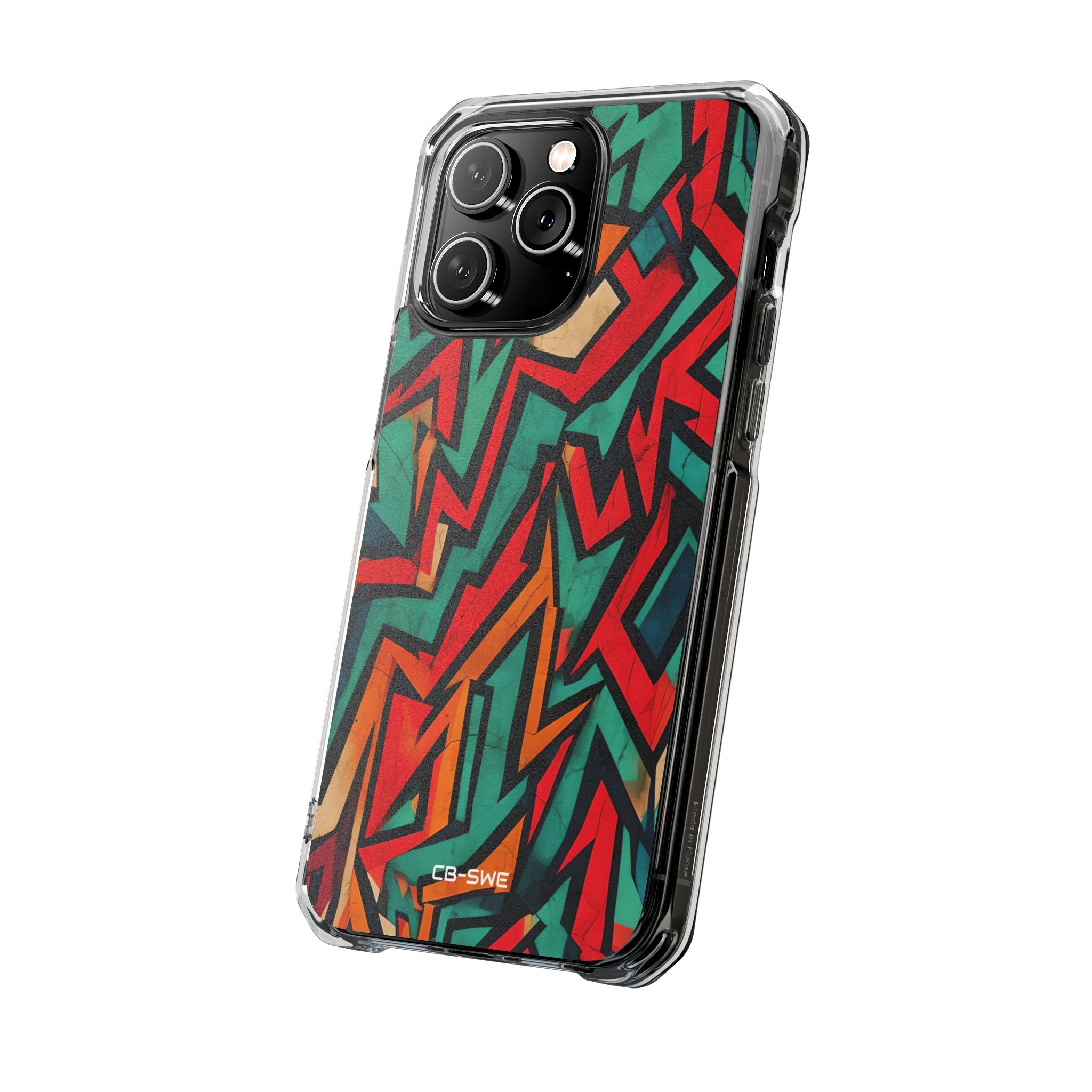Vivid Geometry Dance iPhone Case - Impact