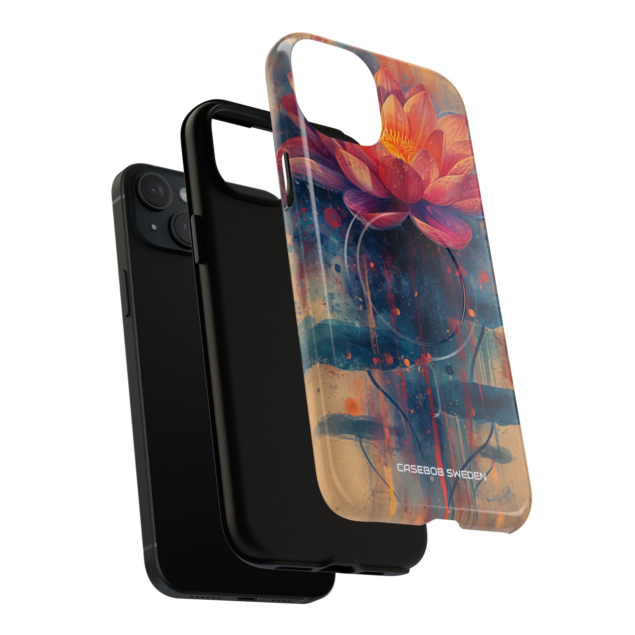 Lotus Blossom Art - Tough + MagSafe® iPhone 15 Phone Case