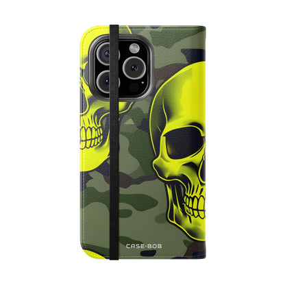 Neon Skull Camo - iPhone 16 Pro Case - Wallet