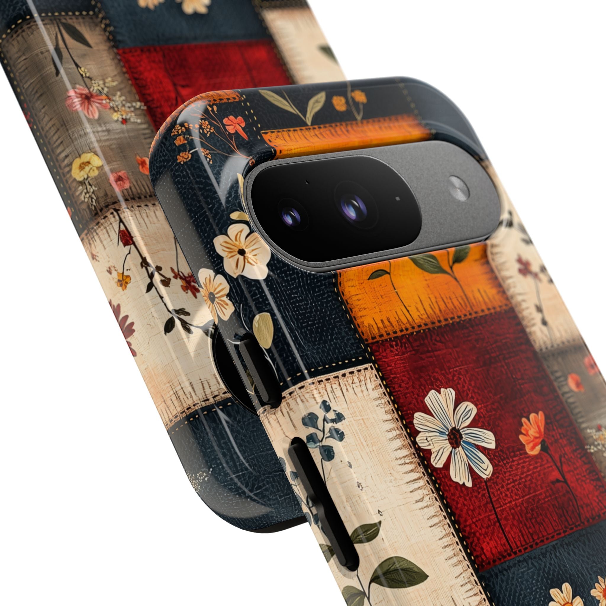Patchwork Blooms Google Pixel 9 Case - Tough