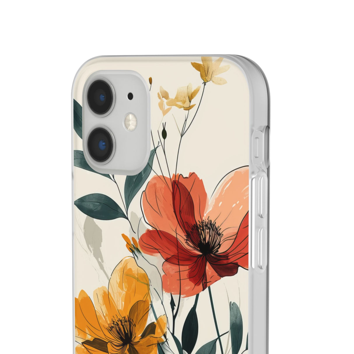 Serene Floral Harmony | Flexible Phone Case for iPhone