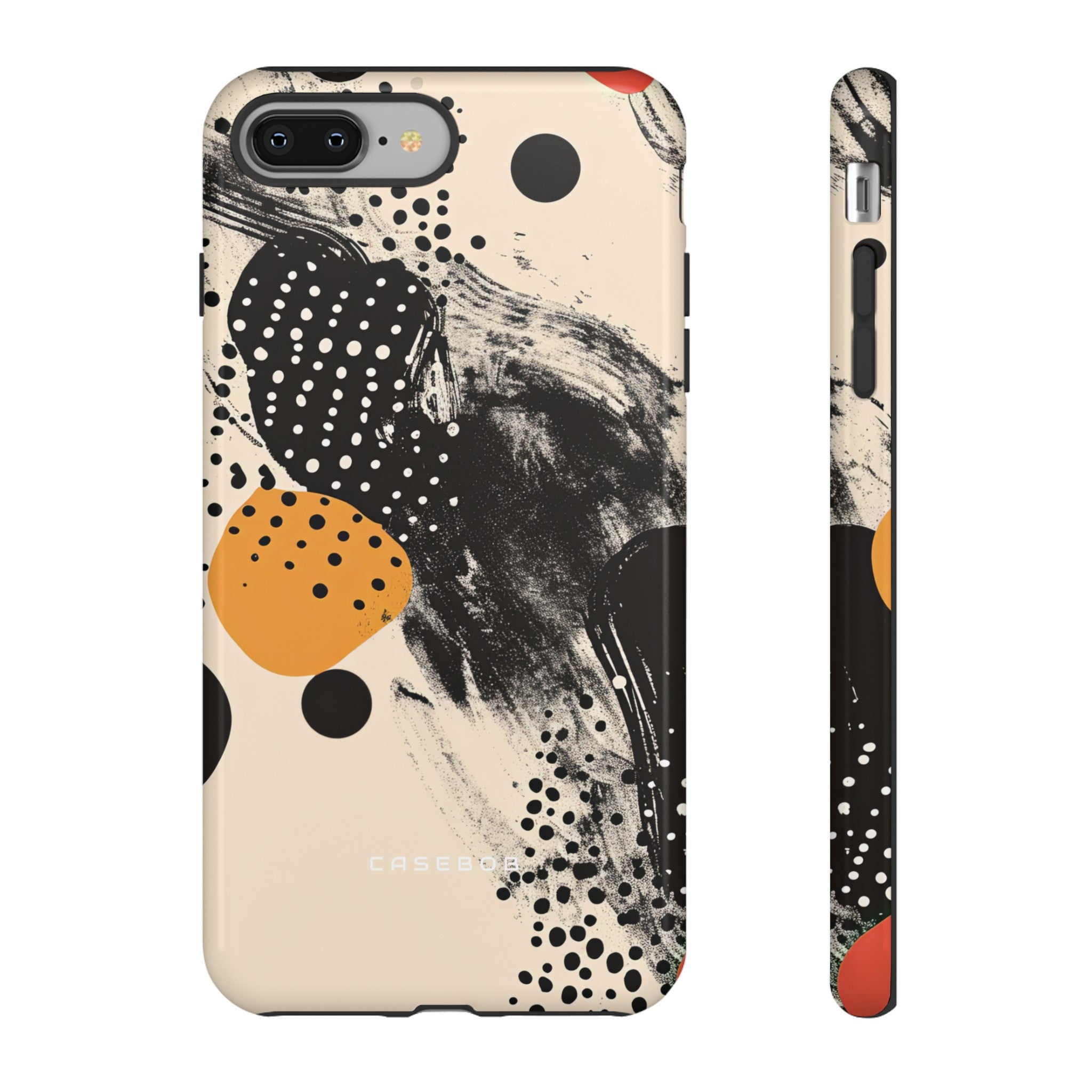 Black Dot Elegance - Protective Phone Case