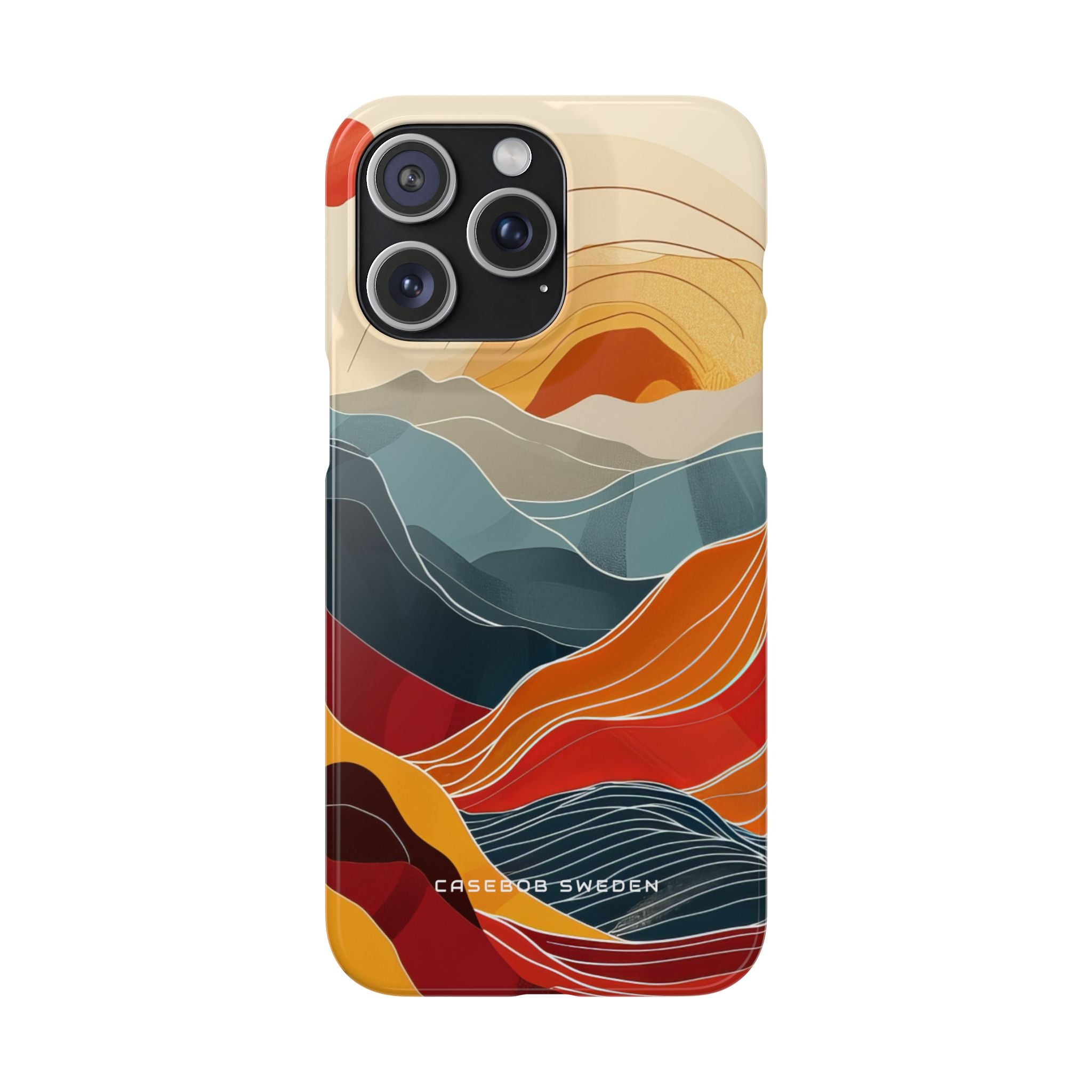 Harmonic Flow of Lines and Color iPhone 15 - Slim Phone Case