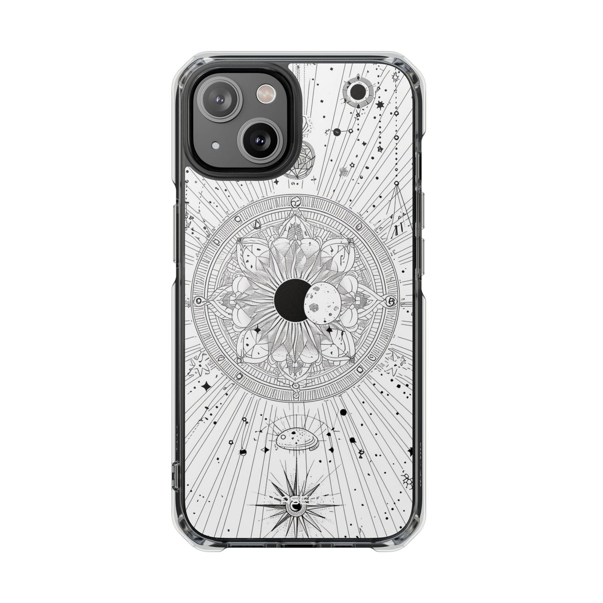 Celestial Mandala Mystique – Handyhülle für iPhone (Clear Impact – Magnetisch) 