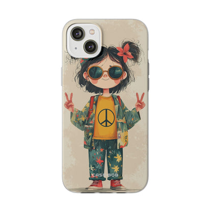 Peace Pigtails iPhone 14 Plus Case - Soft