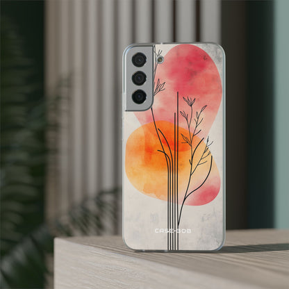 Curved Stem Sunset Samsung S22 Plus Case - Soft