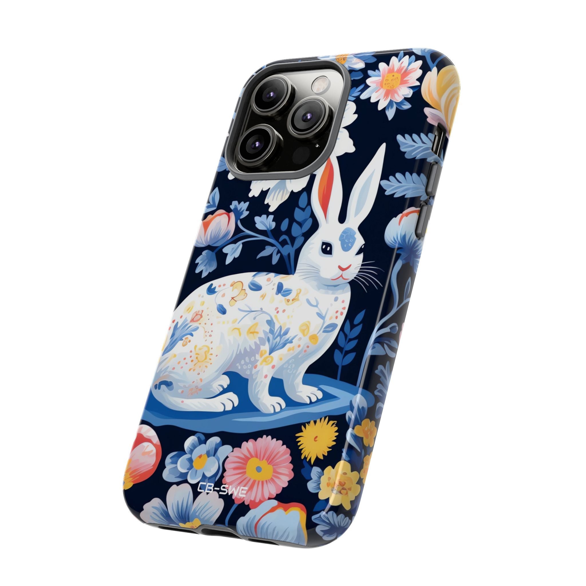 Floral Rabbit Dances - iPhone Case