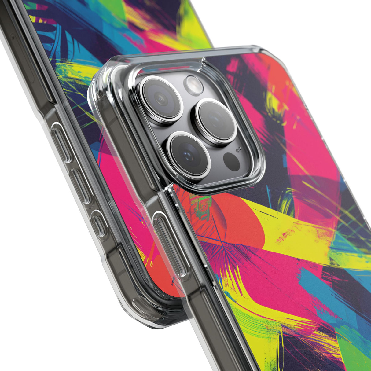 Pantone Neon Patterns | Handyhülle für iPhone (Clear Impact Case – magnetisch)