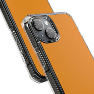 Carrot Orange | Handyhülle für iPhone (Clear Impact Case - Magnetisch) 