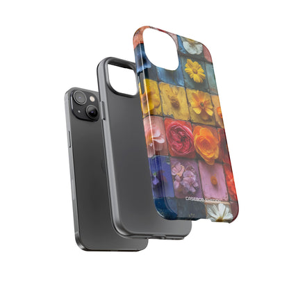 Vibrant Floral Tiles - Tough iPhone 14 Phone Case