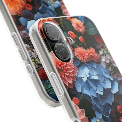 Blue Floral Bliss - Flexi iPhone 16 Phone Case