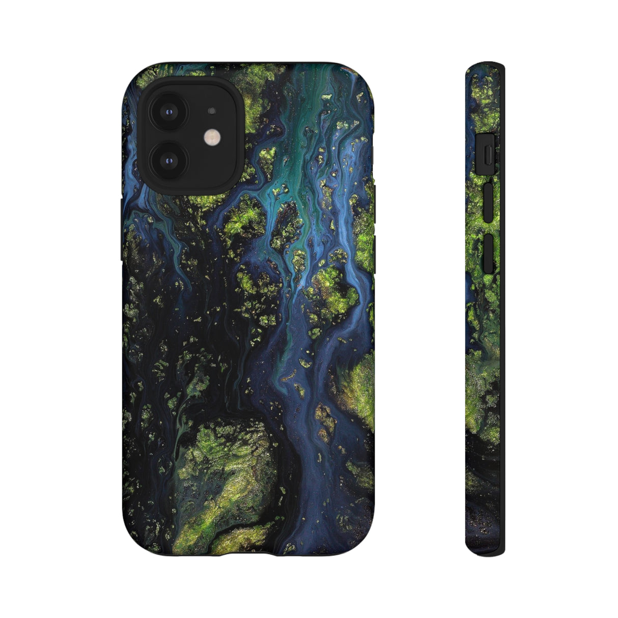 Blue Cosmos Ink Art iPhone Case (Protective) iPhone 12 Mini Matte Phone Case