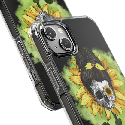 Sunflower Skull Fusion iPhone Case - Impact