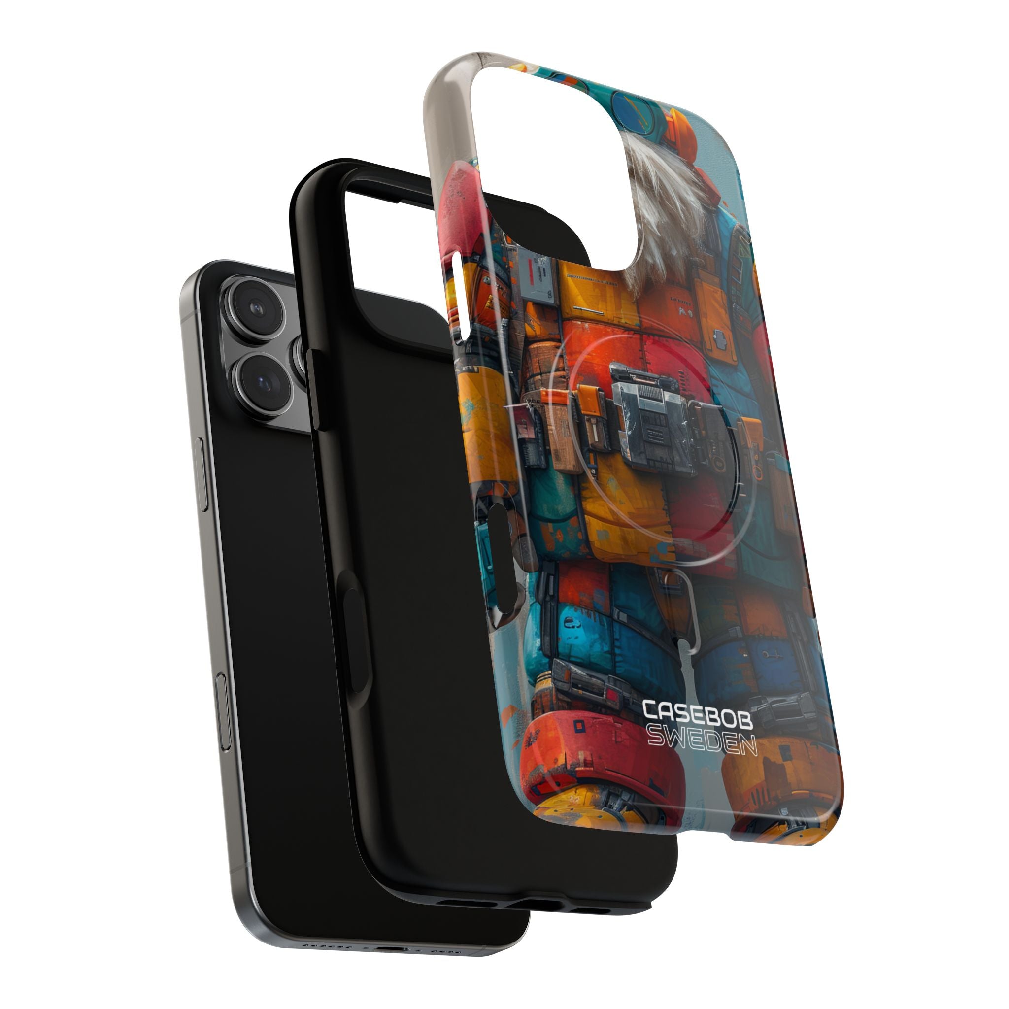 Whimsical Robot Wanderer iPhone 16 - Tough+