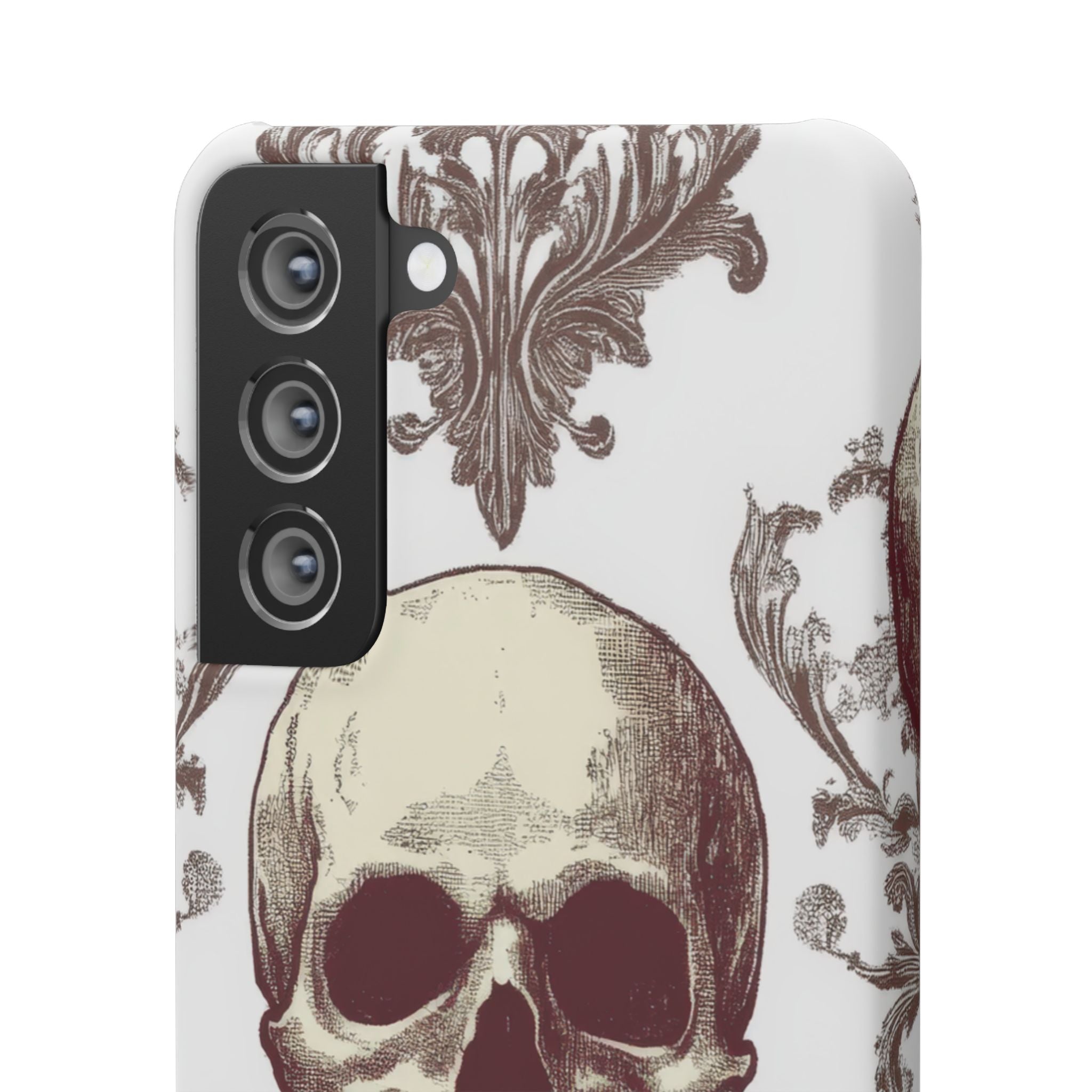 Gothic Skulls and Ornate Foliage Samsung S21 - Slim Phone Case