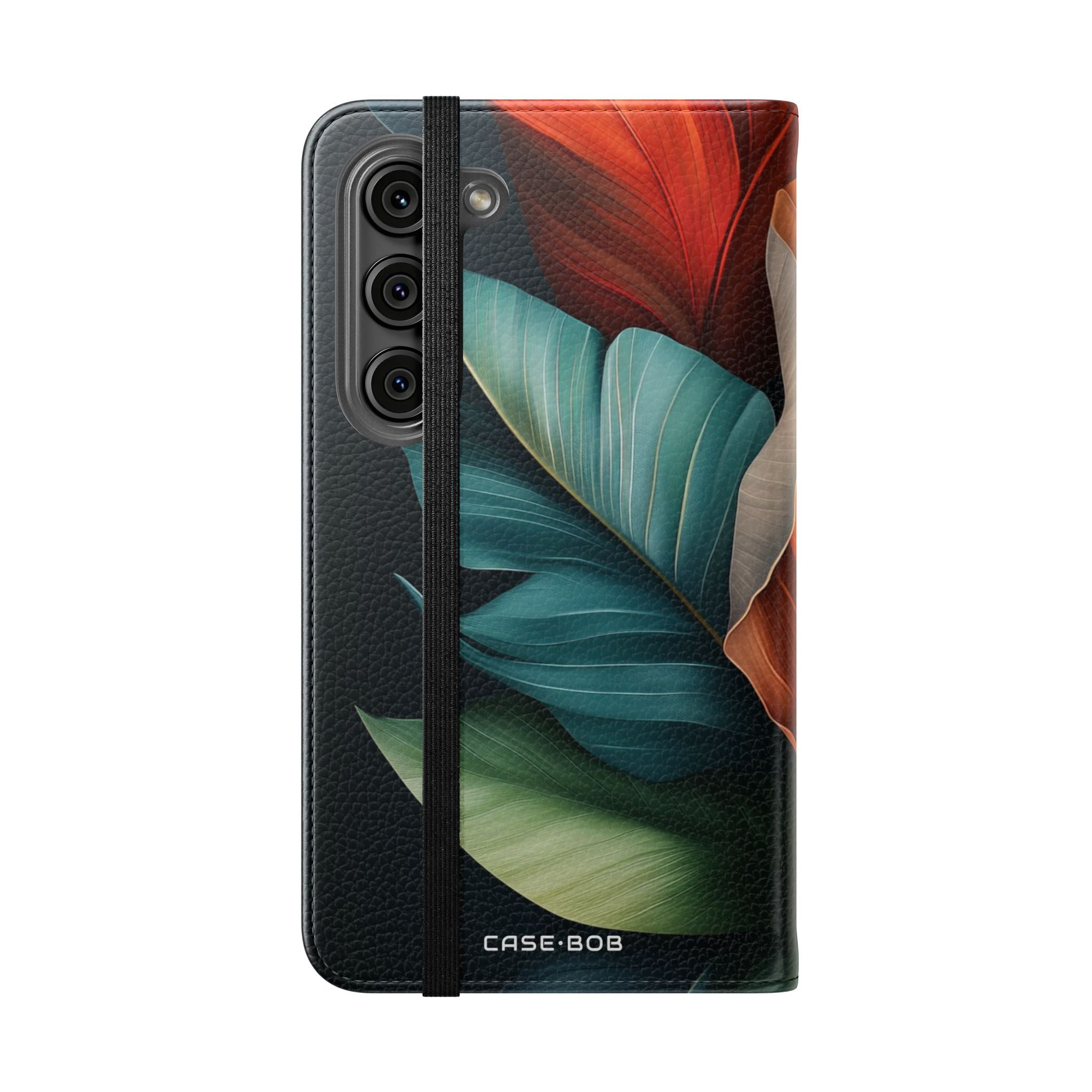 Tropical Ember Leaves - Samsung S23 Case - Wallet