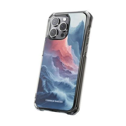 Mountain Wave Serenity - Clear Impact iPhone 15 Phone Case