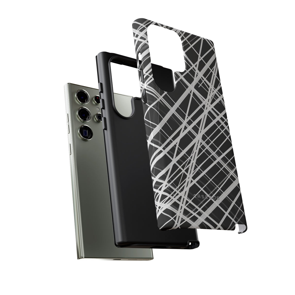 White Line Elegance - Protective Phone Case