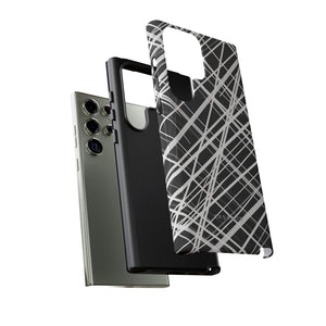 White Line Elegance - Protective Phone Case