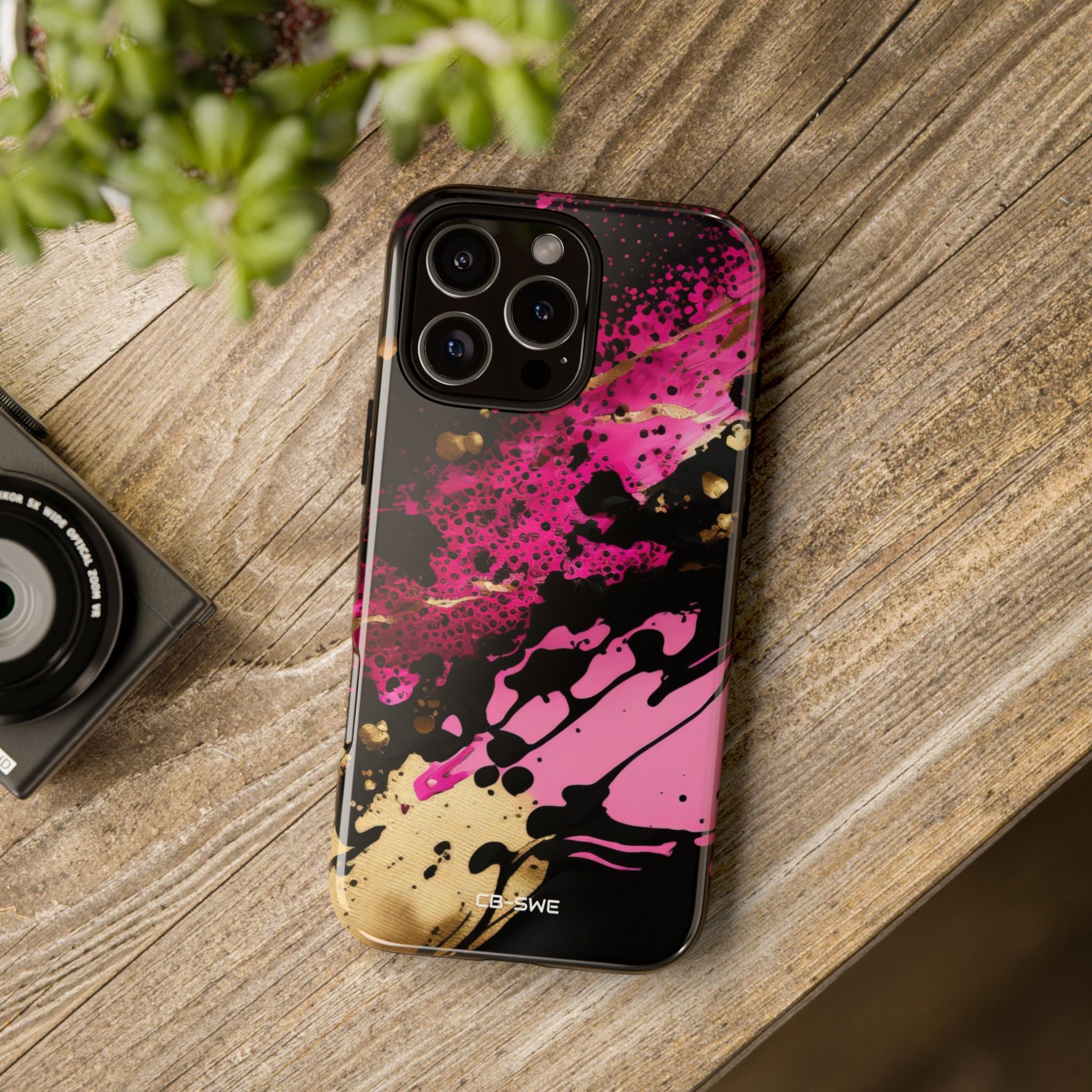Dynamic Splatter Elegance - iPhone Case