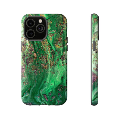 Green Sparkle Ink Art - Protective Phone Case