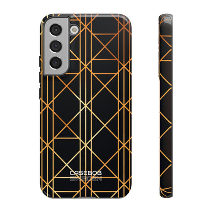 Golden Geometric Elegance  Samsung S22 - Tough