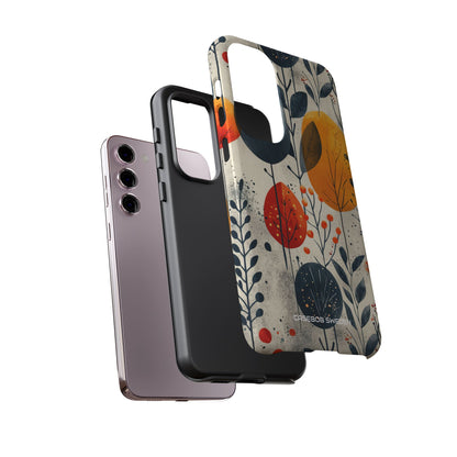 Modern Autumn Leaf Pattern - Tough Samsung S23 Phone Case