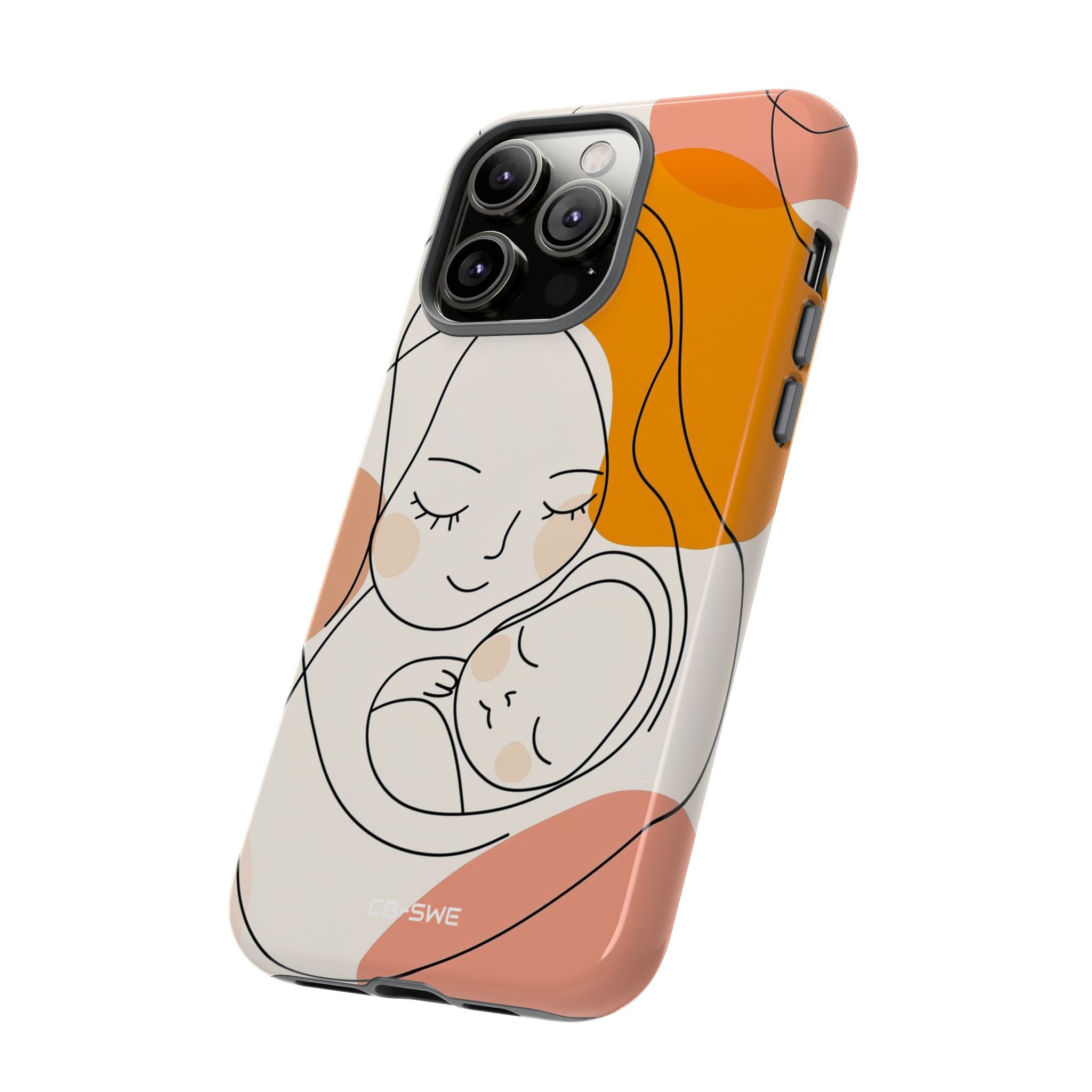 Mother Embraces Child - iPhone Case
