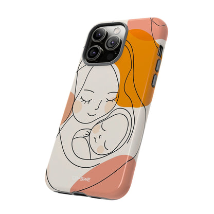 Mother Embraces Child - iPhone Case