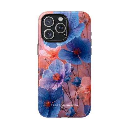 Harmonious Blooming Blues and Pinks iPhone 15 | Tough+ Phone Case