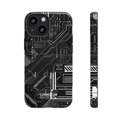 Futuristic Circuit Grid iPhone 13 - Tough