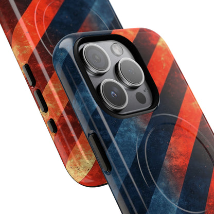 Diagonal Stripes Blaze iPhone 15 Pro Case - Tough+