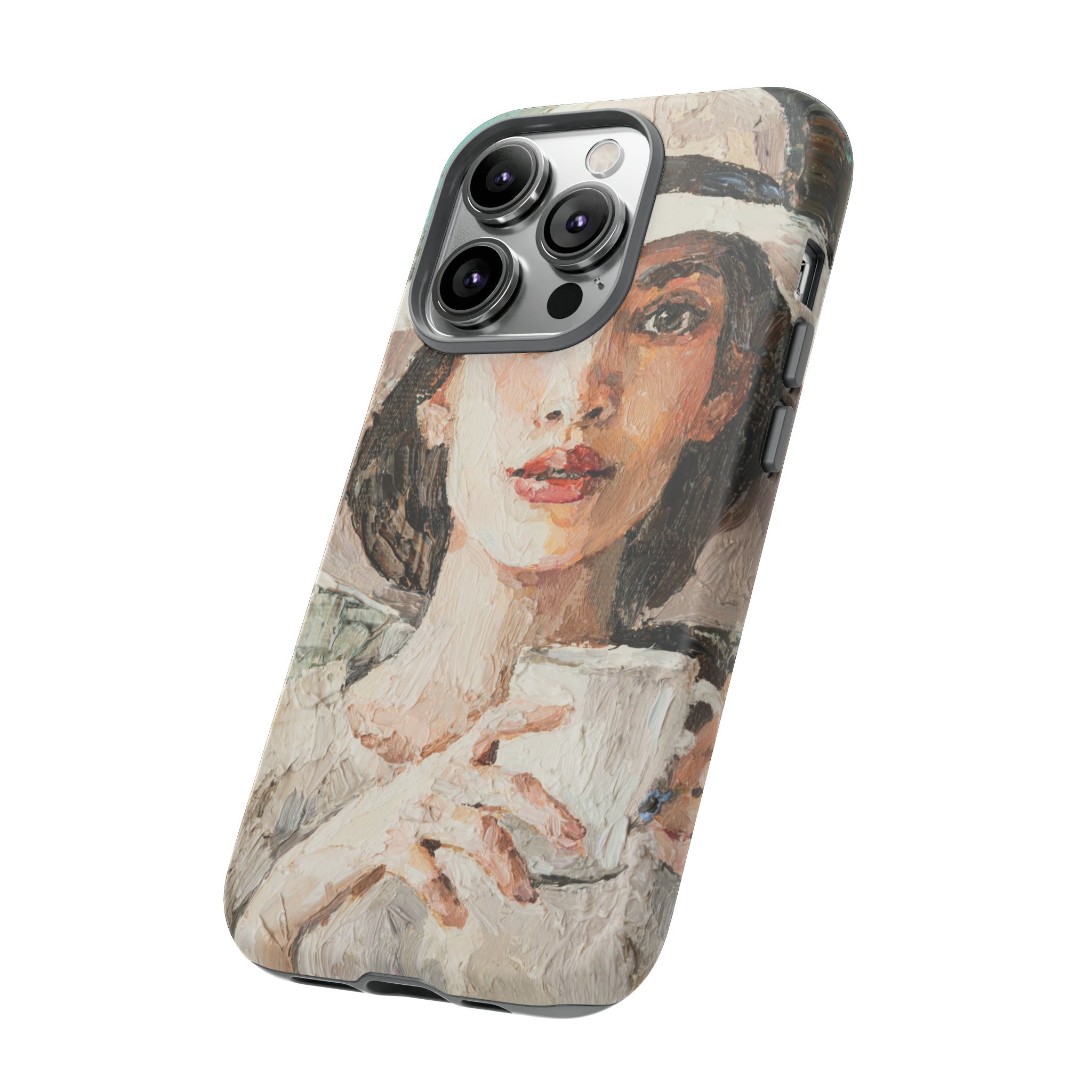 Oil Painting - Lady in a White Hat - Protective Phone Case